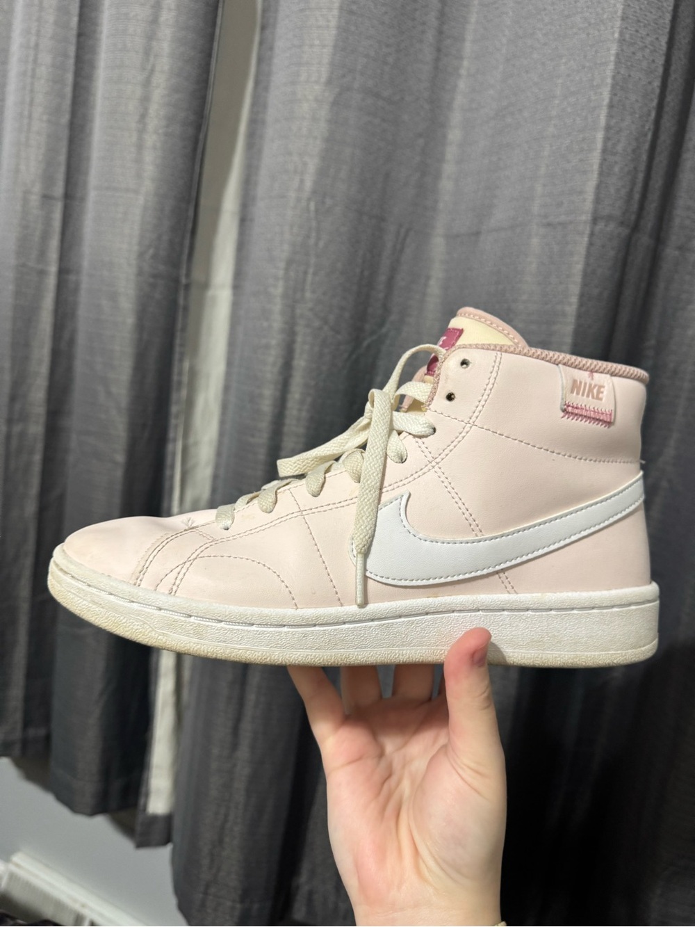 Nike Women's Pale Pink High-Top Sneakers